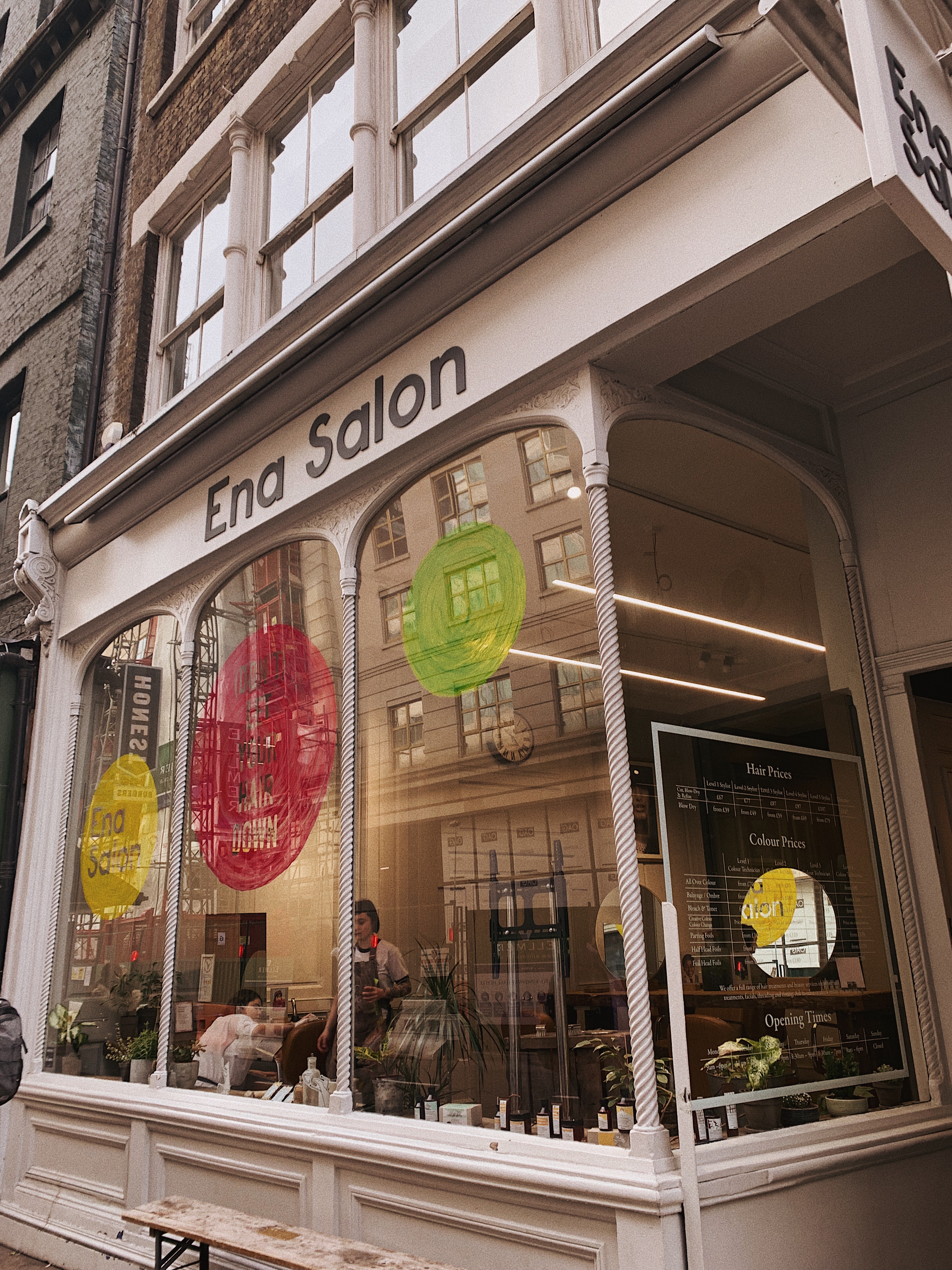 Exterior of Ena Salon Covent Garden